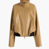 Khaite - Hamett Jacket in Gold Ochre Leather