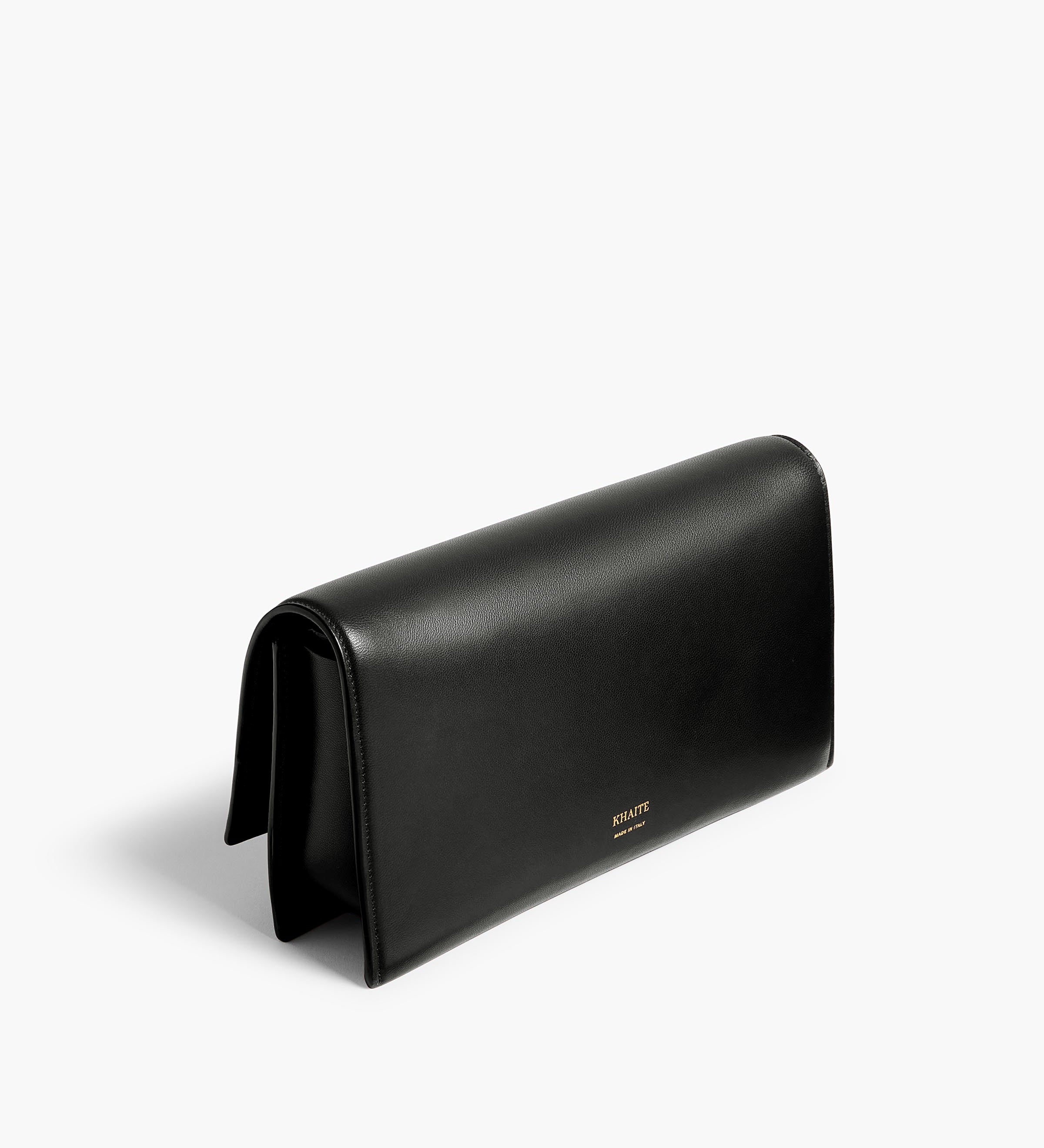 Khaite - Sculpted Hand Clutch in Black Leather