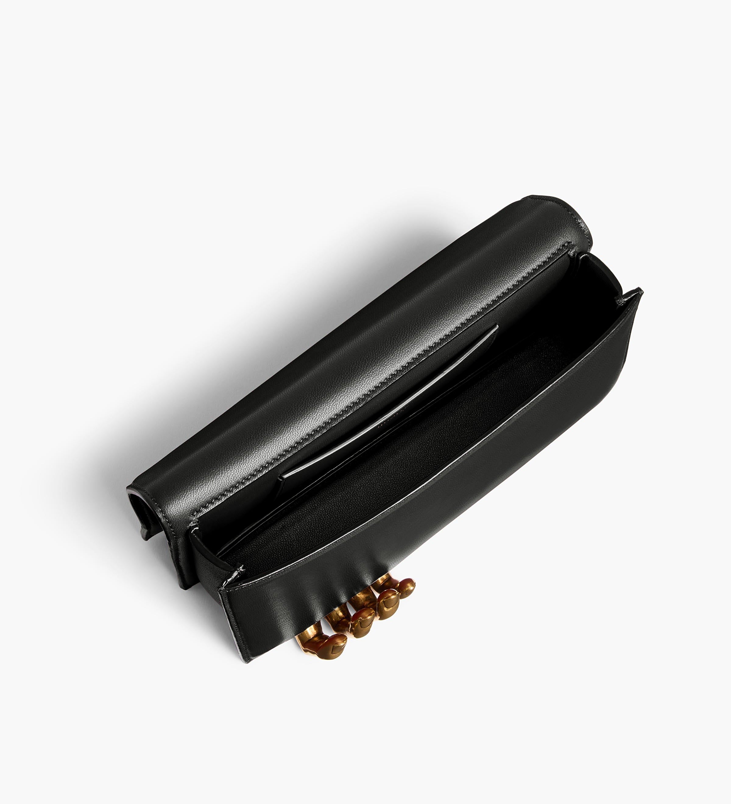 Khaite - Sculpted Hand Clutch in Black Leather