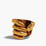 Khaite - Sculpted Hand Cuff in Antique Gold
