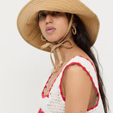 Loeffler Randall - Hannah Parchment Nylon Bucket Hat