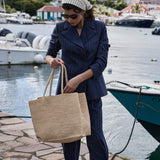 DÔEN - HARRISON JACKET -- NAVY GESSATO STRIPE