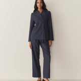 DÔEN - HARRISON JACKET -- NAVY GESSATO STRIPE