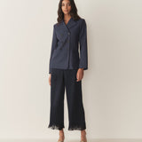 DÔEN - HARRISON JACKET -- NAVY GESSATO STRIPE