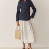 DÔEN - HARRISON JACKET -- NAVY GESSATO STRIPE