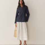 DÔEN - HARRISON JACKET -- NAVY GESSATO STRIPE