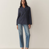 DÔEN - HARRISON JACKET -- NAVY GESSATO STRIPE