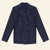 DÔEN - HARRISON JACKET -- NAVY GESSATO STRIPE