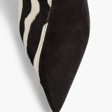 Khaite - Harvey Over-the-Knee High Boot in Zebra Print Haircalf and Black Suede