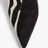 Khaite - Harvey Over - the - Knee High Boot in Zebra Print Haircalf and Black Suede