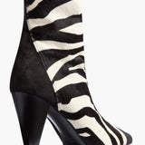 Khaite - Harvey Over-the-Knee High Boot in Zebra Print Haircalf and Black Suede