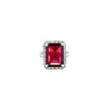 Dorsey - HASTINGS, LAB RED SAPPHIRE RING, SILVER