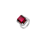 Dorsey - HASTINGS, LAB RED SAPPHIRE RING, SILVER