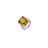 Dorsey - HASTINGS, LAB YELLOW SAPPHIRE RING, SILVER