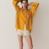 DÔEN - HAVA LINEN TOP -- SUNFLOWER