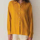 DÔEN - HAVA LINEN TOP -- SUNFLOWER