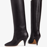 Jude - Haze Knee Boot Indigo Creased Leather