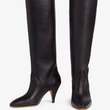 Jude - Haze Knee Boot Indigo Creased Leather