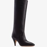 Jude - Haze Knee Boot Indigo Creased Leather