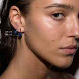 Dorsey - HENDRY BAR STUD EARRINGS IN SLATE BLUE MOISSANITE