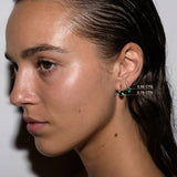 Dorsey - HENDRY BAR STUD EARRINGS IN LAB EMERALD
