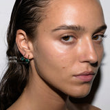 Dorsey - HENDRY BAR STUD EARRINGS IN VIRIDIAN GREEN MOISSANITE
