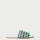Loeffler Randall - Henri Green/White Crochet Raffia Sandal