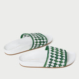 Loeffler Randall - Henri Green/White Crochet Raffia Sandal