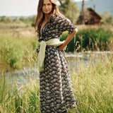 DÔEN - HENRI TOP -- NOIR ROSIER FLORAL