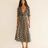 DÔEN - HENRI TOP -- NOIR ROSIER FLORAL