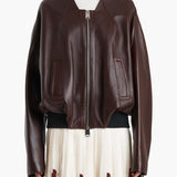 Khaite - Hewit Jacket in Bordeaux Leather
