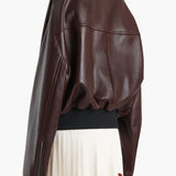 Khaite - Hewit Jacket in Bordeaux Leather