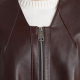 Khaite - Hewit Jacket in Bordeaux Leather