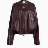Khaite - Hewit Jacket in Bordeaux Leather