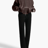 Khaite - Hewit Jacket in Dark Brown Leather