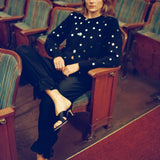 Ciao Lucia - Deo Mirrored Cotton Cardigan Black