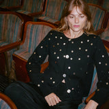 Ciao Lucia - Deo Mirrored Cotton Cardigan Black