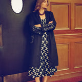 Ciao Lucia - Olympe Embellished Cotton Coat Black