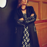 Ciao Lucia - Olympe Embellished Cotton Coat Black