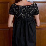 Ciao Lucia - Elea Embellished Cotton Dress Black