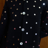 Ciao Lucia - Deo Mirrored Cotton Cardigan Black