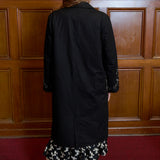 Ciao Lucia - Olympe Embellished Cotton Coat Black