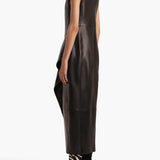Khaite - Hilda Dress in Black Leather