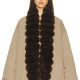 Helsa - Bubble Puffer With Faux Fur