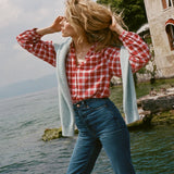 DÔEN - HOLDE TOP -- ALSACE PLAID