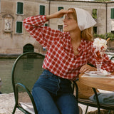 DÔEN - HOLDE TOP -- ALSACE PLAID