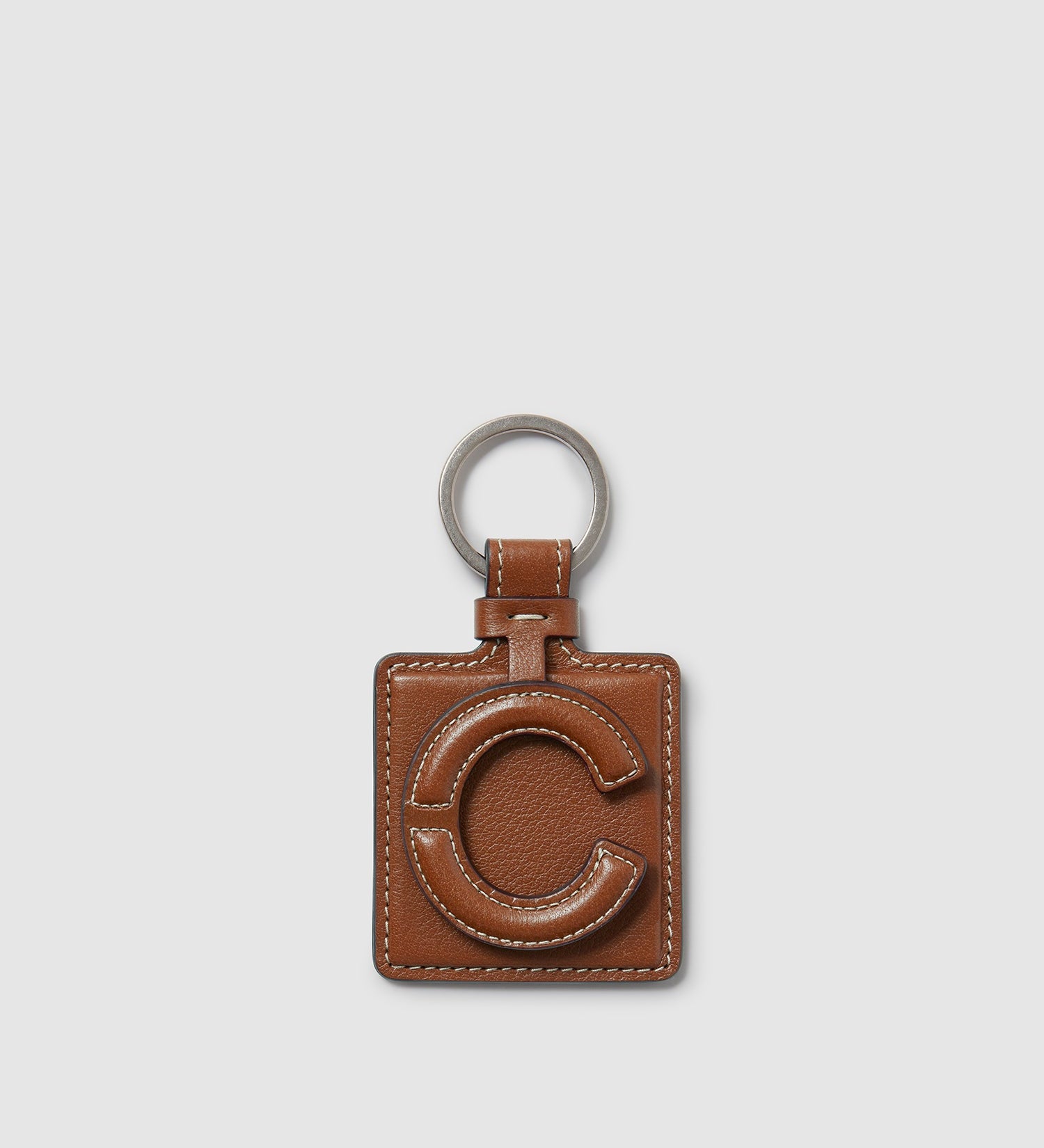 Metier - Letter Key Ring Buffalo Cognac