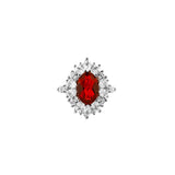 Dorsey - HOUGHTON, LAB RED SAPPHIRE PINKY RING, SILVER