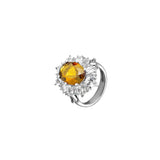 Dorsey - HOUGHTON, LAB YELLOW SAPPHIRE RING, SILVER