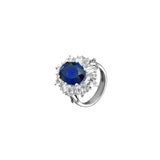 Dorsey - HOUGHTON, LAB BLUE SAPPHIRE RING, SILVER